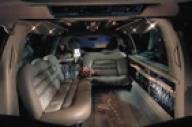 10 Passenger Lincoln Stretch interior of limo
