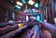 30 Passenger Limo Bus interior of limo