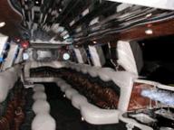 20 Passenger Cadillac Escalade interior of limo
