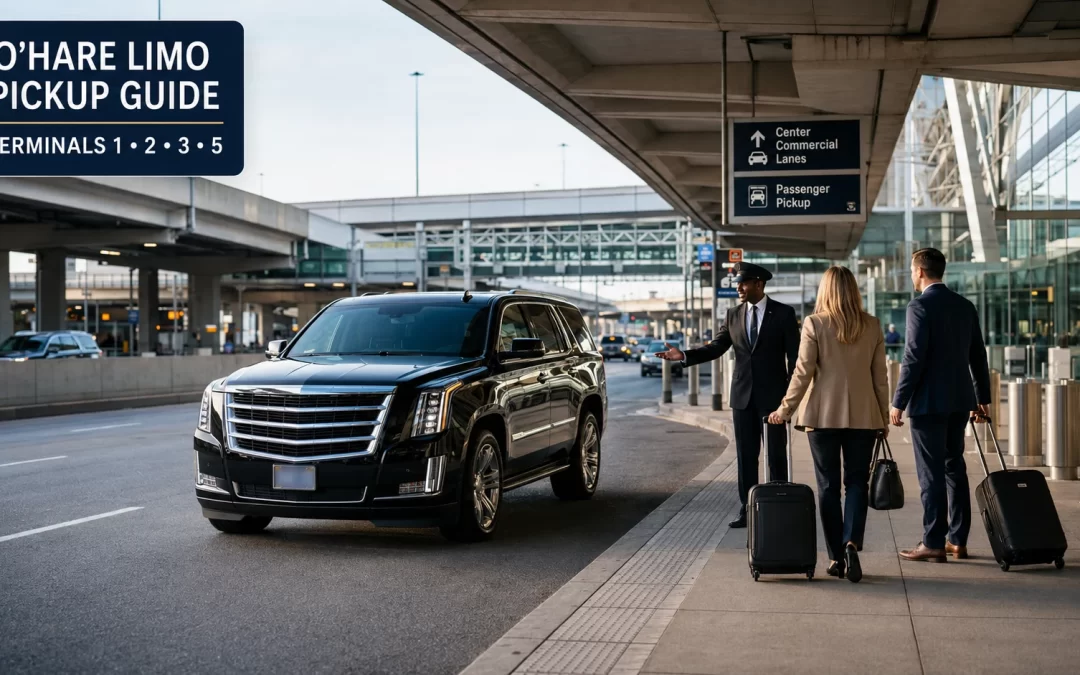 O’Hare limousine pickup by terminal in the commercial lane