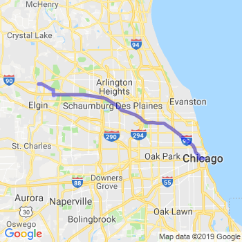 Travel from West Dundee to Chicago Loop Limousine service to Chicago Loop