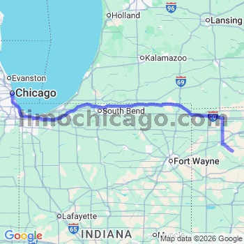Limousine service to Chicago Loop