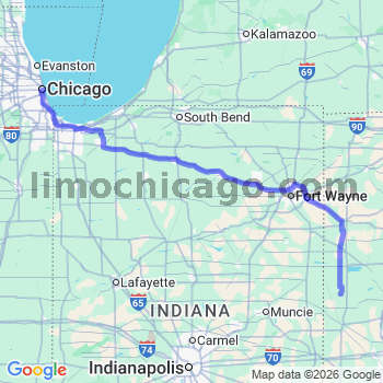 Limousine service to Chicago Loop