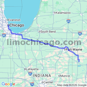 Limousine service to Chicago Loop