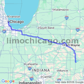 Limousine service to Chicago Loop