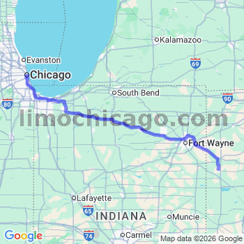 Limousine service to Chicago Loop