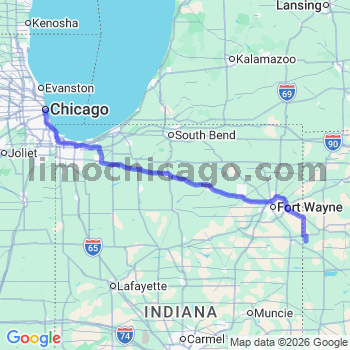 Limousine service to Chicago Loop