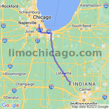 Travel from Colfax to Midway airport Limousine service to Midway airport (MDW)