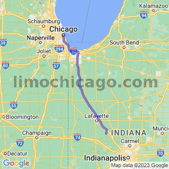 Travel from Colfax to Chicago Loop Limousine service to Chicago Loop