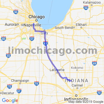 Travel from Kirklin to Midway airport Limousine service to Midway airport (MDW)