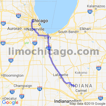 Travel from Kirklin to O'Hare airport Limousine service to O'Hare airport (ORD)