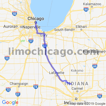 Travel from Kirklin to Chicago Loop Limousine service to Chicago Loop