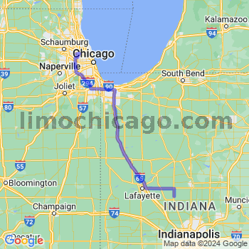 Travel from Michigantown to O'Hare airport Limousine service to O'Hare airport (ORD)