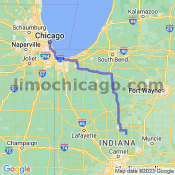 Travel from Windfall to Chicago Loop Limousine service to Chicago Loop