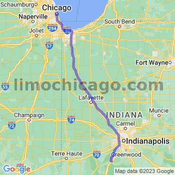 Travel from Martinsville to Chicago Loop Limousine service to Chicago Loop