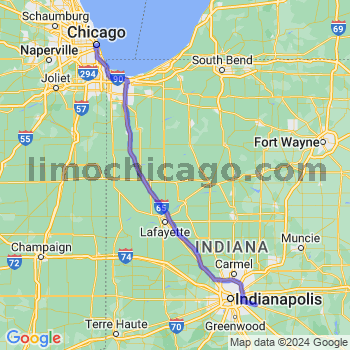 Travel from New Palestine to Chicago Loop Limousine service to Chicago Loop