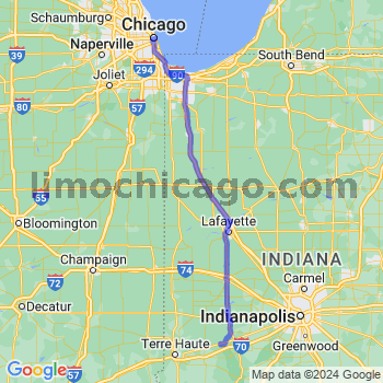 Travel from Reelsville to Chicago Loop Limousine service to Chicago Loop