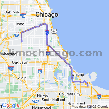 Travel from East Chicago to Midway airport Limousine service to Midway airport (MDW)