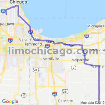 Travel from San Pierre to Midway airport Limousine service to Midway airport (MDW)