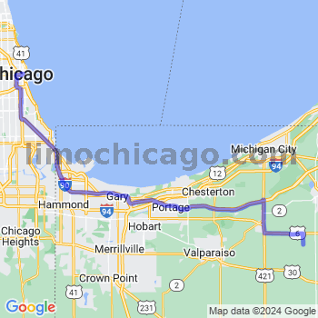 Travel from Union Mills to Chicago Loop Limousine service to Chicago Loop