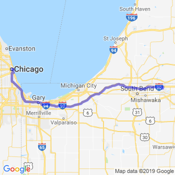 Travel from Elkhart to Chicago Loop Limousine service to Chicago Loop