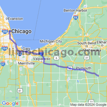 Travel from Etna Green to Chicago Loop Limousine service to Chicago Loop