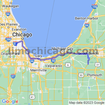 Travel from North Liberty to Midway airport Limousine service to Midway airport (MDW)