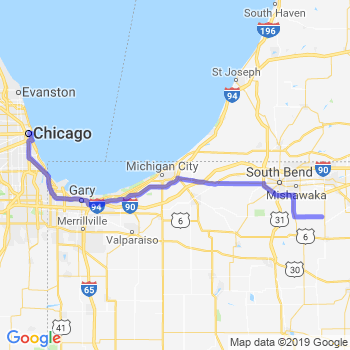 Travel from Wakarusa to Chicago Loop Limousine service to Chicago Loop