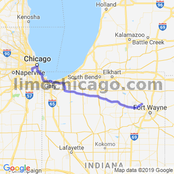 Travel from Churubusco to Midway airport Limousine service to Midway airport (MDW)