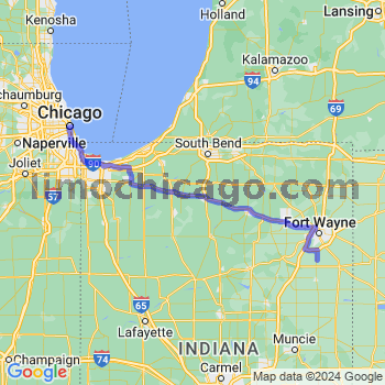 Travel from Ossian to Chicago Loop Limousine service to Chicago Loop