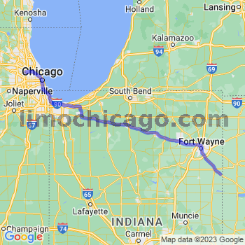 Travel from Pleasant Mills to O'Hare airport Limousine service to O'Hare airport (ORD)