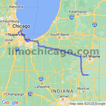 Travel from Poneto to Midway airport Limousine service to Midway airport (MDW)