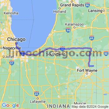 Travel from Spencerville to Chicago Loop Limousine service to Chicago Loop