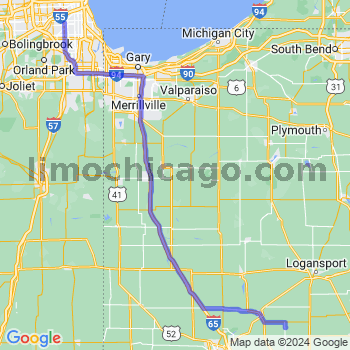 Travel from Bringhurst to Midway airport Limousine service to Midway airport (MDW)