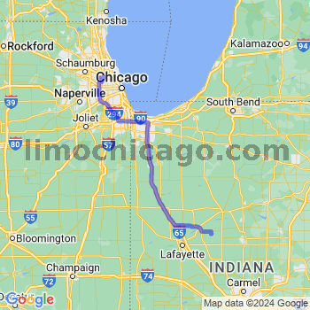 Travel from Bringhurst to O'Hare airport Limousine service to O'Hare airport (ORD)
