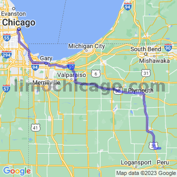Travel from Deedsville to Chicago Loop Limousine service to Chicago Loop