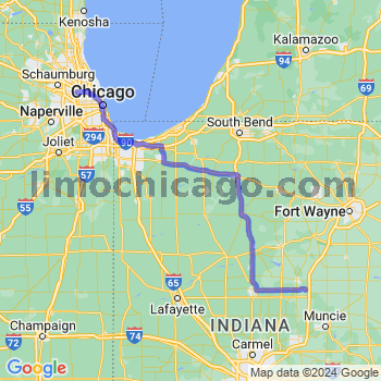 Travel from Gas City to O'Hare airport Limousine service to O'Hare airport (ORD)
