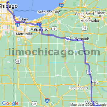 Travel from Greentown to Chicago Loop Limousine service to Chicago Loop