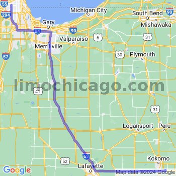 Travel from Hemlock to Midway airport Limousine service to Midway airport (MDW)