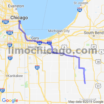Travel from Kewanna to Chicago Loop Limousine service to Chicago Loop