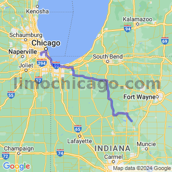 Travel from La Fontaine to Midway airport Limousine service to Midway airport (MDW)