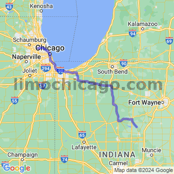 Travel from La Fontaine to O'Hare airport Limousine service to O'Hare airport (ORD)