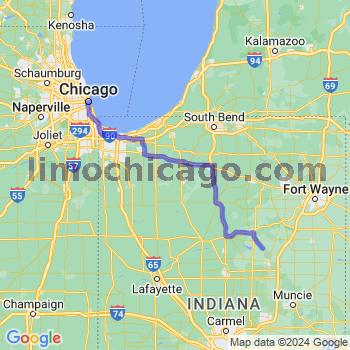 Travel from La Fontaine to Chicago Loop Limousine service to Chicago Loop