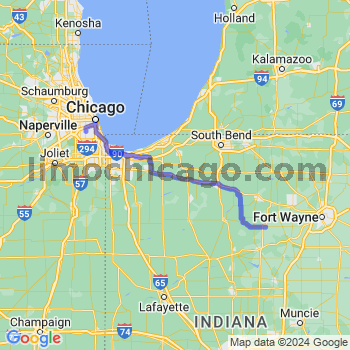 Travel from North Manchester to Midway airport Limousine service to Midway airport (MDW)
