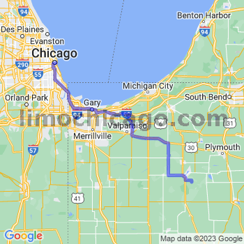 Travel from Ora to Chicago Loop Limousine service to Chicago Loop
