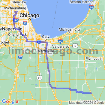 Travel from Royal Center to O'Hare airport Limousine service to O'Hare airport (ORD)
