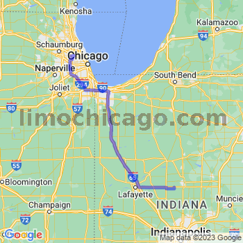 Travel from Russiaville to O'Hare airport Limousine service to O'Hare airport (ORD)