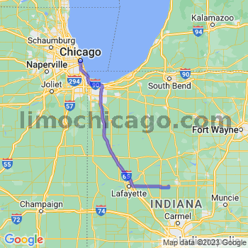Travel from Russiaville to Chicago Loop Limousine service to Chicago Loop