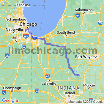 Travel from Sweetser to Midway airport Limousine service to Midway airport (MDW)