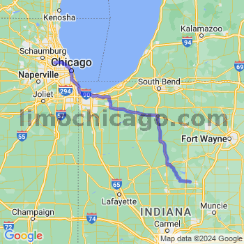 Travel from Sweetser to O'Hare airport Limousine service to O'Hare airport (ORD)